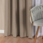 Zasłona 100% zaciemniająca na przelotkach 140x230 cm beżowa BLACKOUT kółka osłona okienna do sypialni i salonu