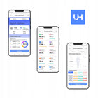 Waga Łazienkowa Analityczna 57 Parametrów Apple Health, Google Fit, wifi elektroniczna biały