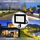 Mocna Lampa Naświetlacz LED 100W z czujnik ruchu zmierzchu zewnętrzna IP reflektor ogrodowy, do elewacji, 9000 lm, 6000