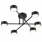 Lampa Sufitowa Wisząca Żyrandol Spot Halogenowa Czarna 6x GX53 oprawa metalowa do salonu kuchni jadalni 15 W