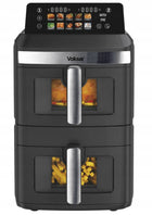 Frytkownica beztłuszczowa dwukomorowa pionowa voksar T11 AIR fryer 12l XXL czarny