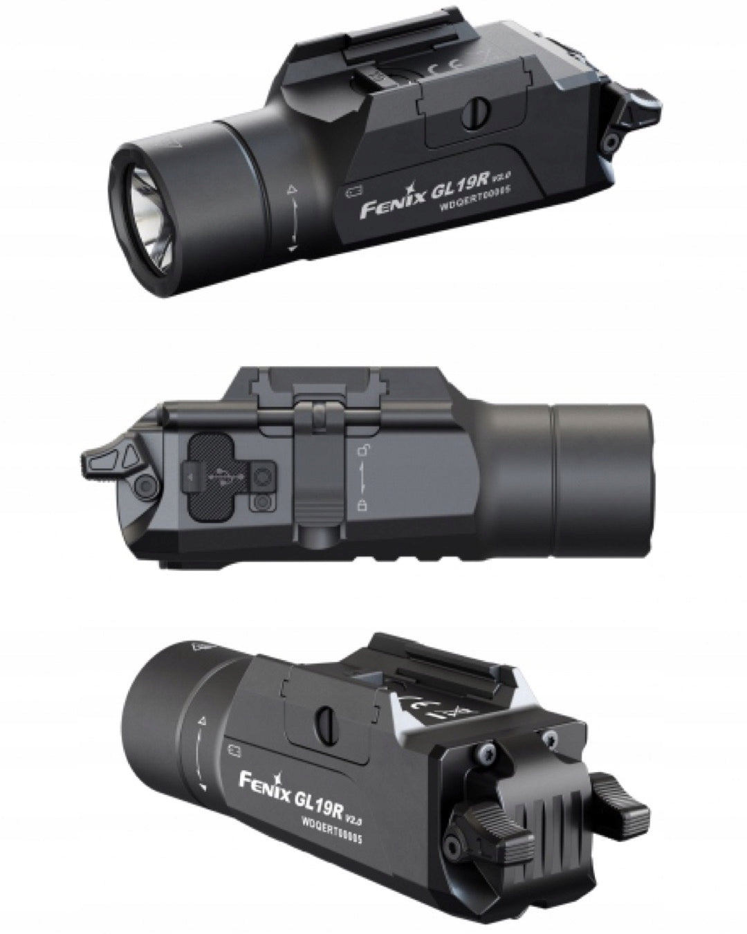 Latarka na pistolet broń Fenix GL19R V2.0 1200lm 420m USB-C GLOCK I INNE