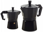 Kawiarka do kawy espresso 300 ML 6 filiżanek aluminiowa czarna zaparzacz moka, kafetierka, dzbanek ciśnieniowy
