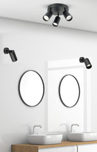 Lampa Sufitowa Żyrandol Plafon Tuby Metal SPOT EG3 LED GU10 oprawa do salonu kuchni jadalni 3-punktowa czarna