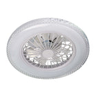 Lampa z wiatrakiem sufitowa LED regulacja plafon 48W 3 barwy cichy + pilot wentylator z oświetleniem do pokoju, biały
