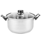 Garnek na GAZ stalowy ze stali nierdzewnej z pokrywką 1,5l 16cm tradycyjny rondel do gotowania zup, sosów i potraw