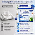 Nawilżany Papier Toaletowy Vebox XXL 500 szt. Aloes Witamina E Spłukiwalny chusteczki higieniczne celulozowe
