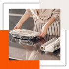 Folia aluminiowa spożywcza gruba gastronomiczna cateringowa rolka 60 metrów do pieczenia i zawijania żywności