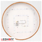Plafon natynkowy LED 40cm Okrągła lampa sufitowa drewno 40W 4000K do pokoju oprawa wnętrz, zintegrowane źródło