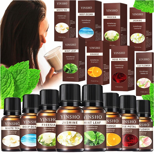 Olejek eteryczny olejki zapachowe do świec wosku zestaw komplet 8X 10ml kompozycje aromatyczne, aromaty do rękodzieła DIY