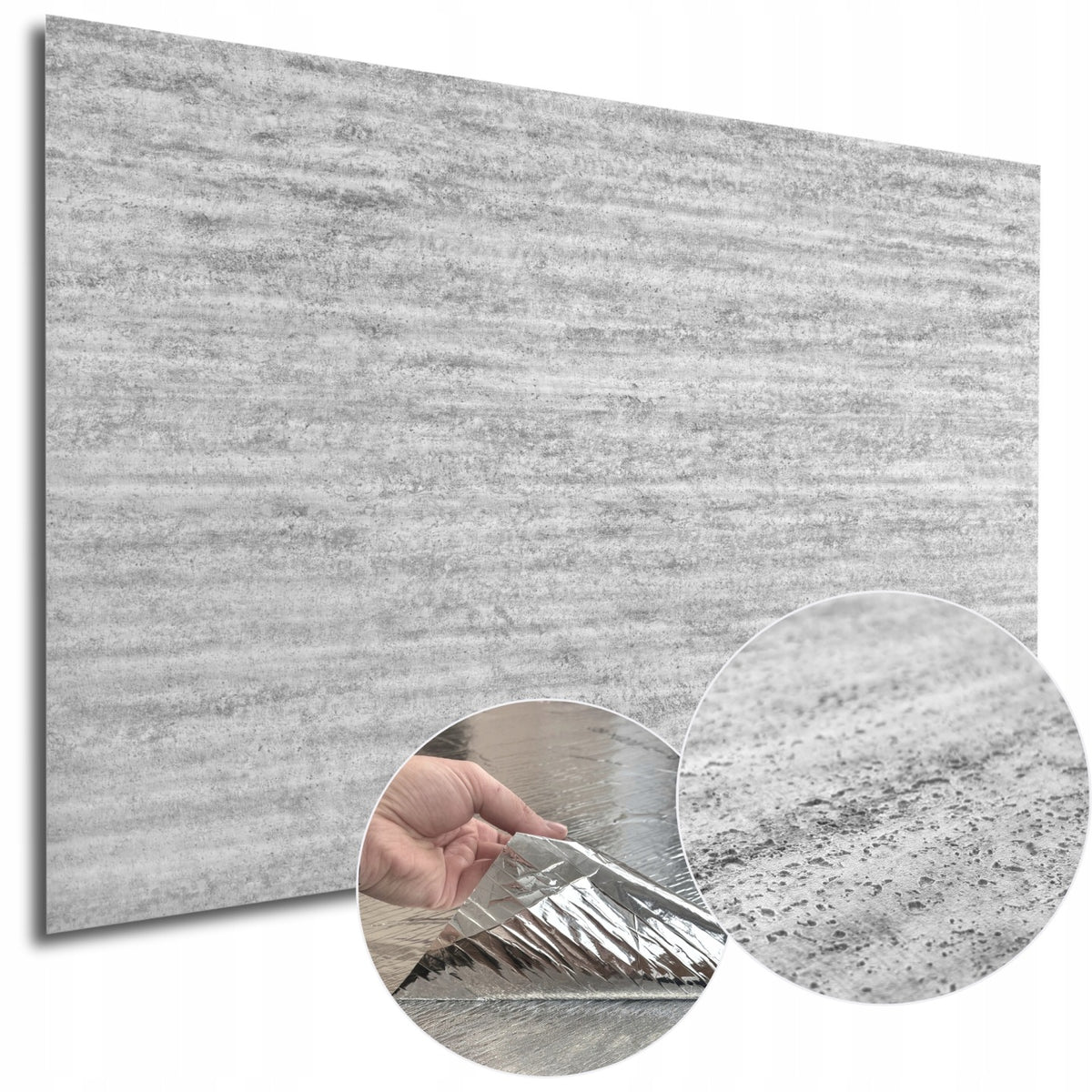 Samoprzylepny Panel Ścienny Beton 100x60 Naturalna Struktura Szary B1 okładzina dekoracyjna z tworzywa sztucznego