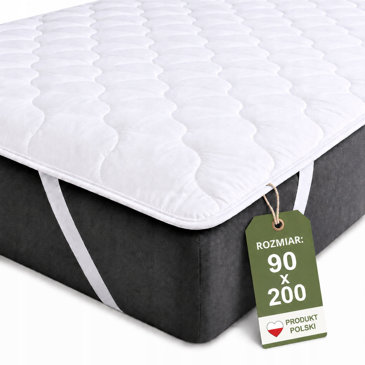 Ochraniacz na materac 90x200 Pikowany Nakładka na łóżko Produkt Polski mata ochronna, antyalergiczna, pranie w pralce