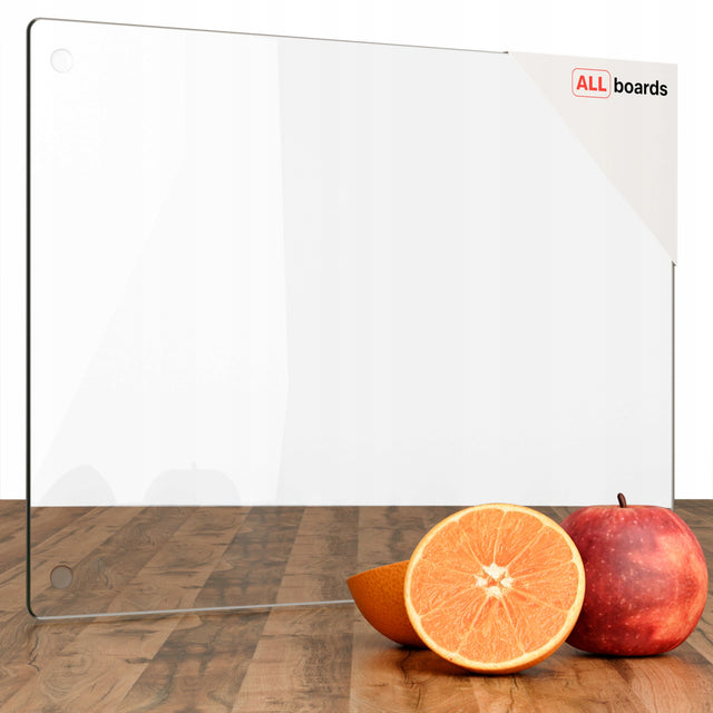 Szklana deska kuchenna do krojenia transparentna 30x40 cm - szkło hartowane płyta do przygotowywania posiłków, antypoślizgowa powierzchnia