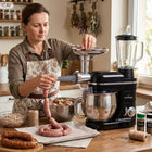 Robot kuchenny planetarny mikser z misą blender szklany maszynka do mięsa 6 prędkości, pojemnik stalowy 5 l, koktajler