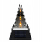 Znicz Solarny Lustro Piramida 3D Lampion Fotowoltaiczny 24,5cm Dzień i Noc ozdoba nagrobna na cmentarz, LED, ponad 75