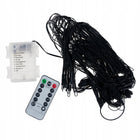PAJĘCZYNA na HALLOWEEN 70 LED SZTUCZNA ŚWIECĄCA LAMPKI FIOLETOWE + pajak dekoracja imprezowa, ozdoba wnętrza, sieć