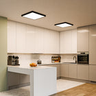Panel LED Natynkowy Lampa Sufitowa 40W Plafon 4000K 5600lm 60x60 cm Czarny kwadratowa oprawa do biura i domu, neutralne