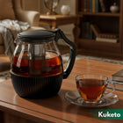 DZBANEK do herbaty SZKLANY ZAPARZACZ stalowy CZAJNIK ŻAROODPORNY 1800ml imbryk do ziół i naparów, sitko ze stali