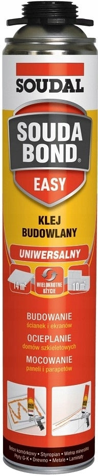 Soudal uniwersalny Klej budowlany soudabond easy 750 ml do ścian i elewacji