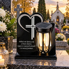 Znicz Solarny na Grób Wieczna Latarenka Statuetka na Cmentarz LED 18 cm lampion nagrobny, ozdoba nagrobna, dekoracja