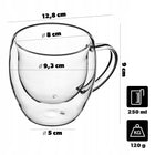 SZKLANKI TERMICZNE DO KAWY HERBATY 250 ml KUBKI PODWÓJNE ŚCIANKI 6 szt espresso latte cappuccino soki napoje szkło