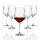 Kieliszki do wina Harmony 35 Lines 6x350ml Rastal Ryflowane szklane na wodę i białe oraz czerwone trunki, bezbarwne