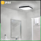 Plafon LED Panel Sufitowy Natynkowy Lampa 2x E27 Kwadrat IP44 30cm Czarny oprawa do łazienki bez żarówek 2 punkty