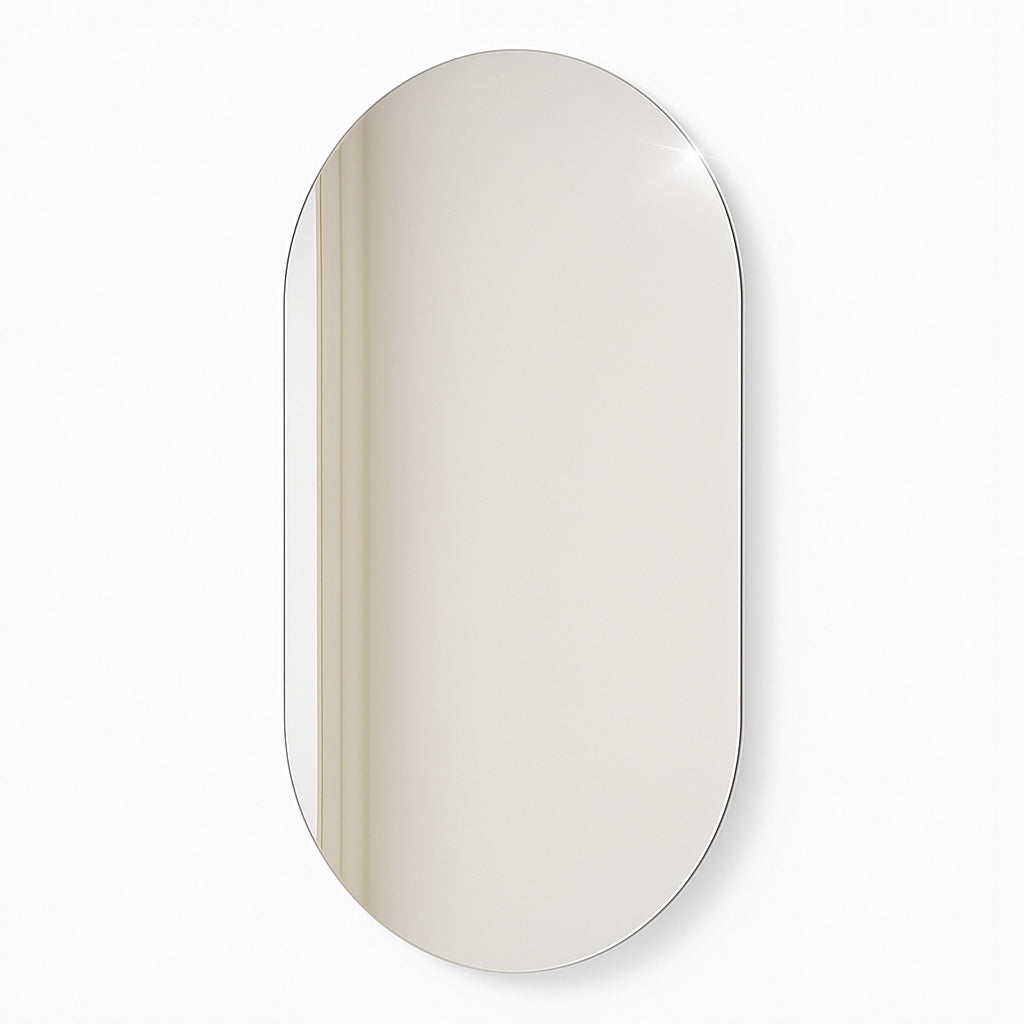 Lustro owalne LED COB łazienkowe, uniwersalne 100x50 cm bez ramy IP 67 ścienne z podświetleniem, dekoracyjne do