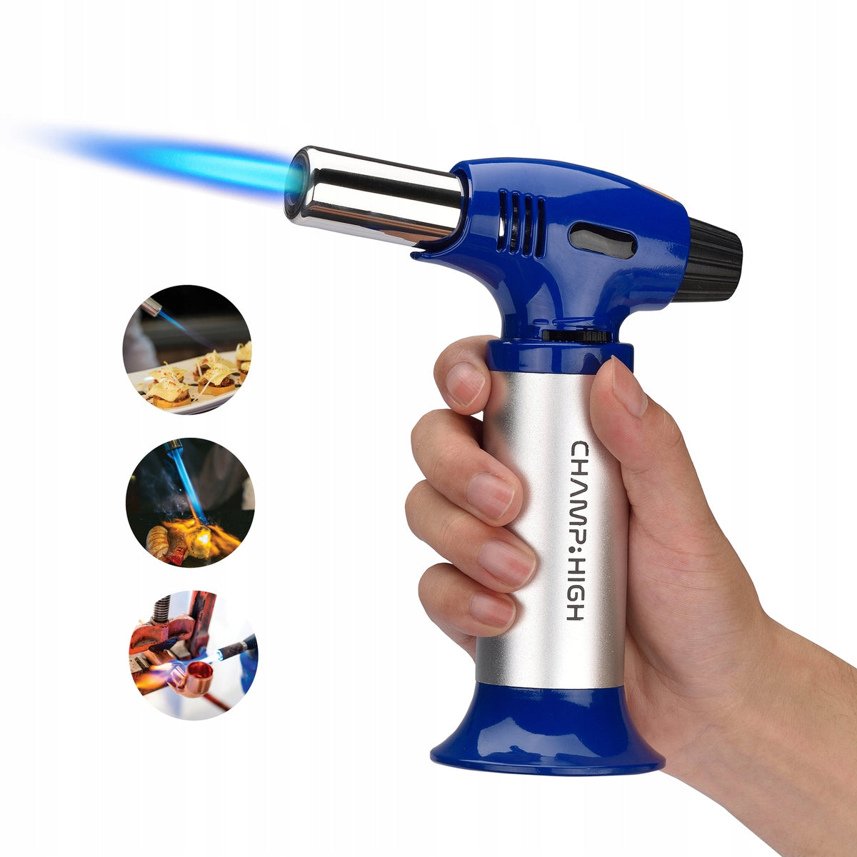 Palnik gazowy profi opalarka do creme brulee blue lutlampa opalarka palnik do napełniania 130 mm 150 mm srebrny