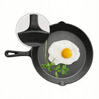 3x GŁĘBOKA ŻELIWNA PATELNIA NON-STICK MASYWNA PATELNIA GRILL ZESTAW 3 szt. do smażenia i duszenia