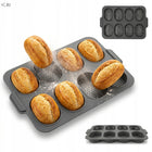 Forma blacha do pieczenia bułek silikonowa perforowana non-stick na 8 szt foremka na domowe pieczywo, 24 x 34 cm