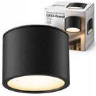 Lampa Sufitowa Oprawa Halogenowa LED GX53 Spot NATYNKOWA Kinkiet Reflektor plafon okrągły czarny 1-punktowy do salonu