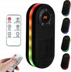 Mocna farelka elektryczna ceramiczna grzejnik termowentylator z pilotem RGB czarny