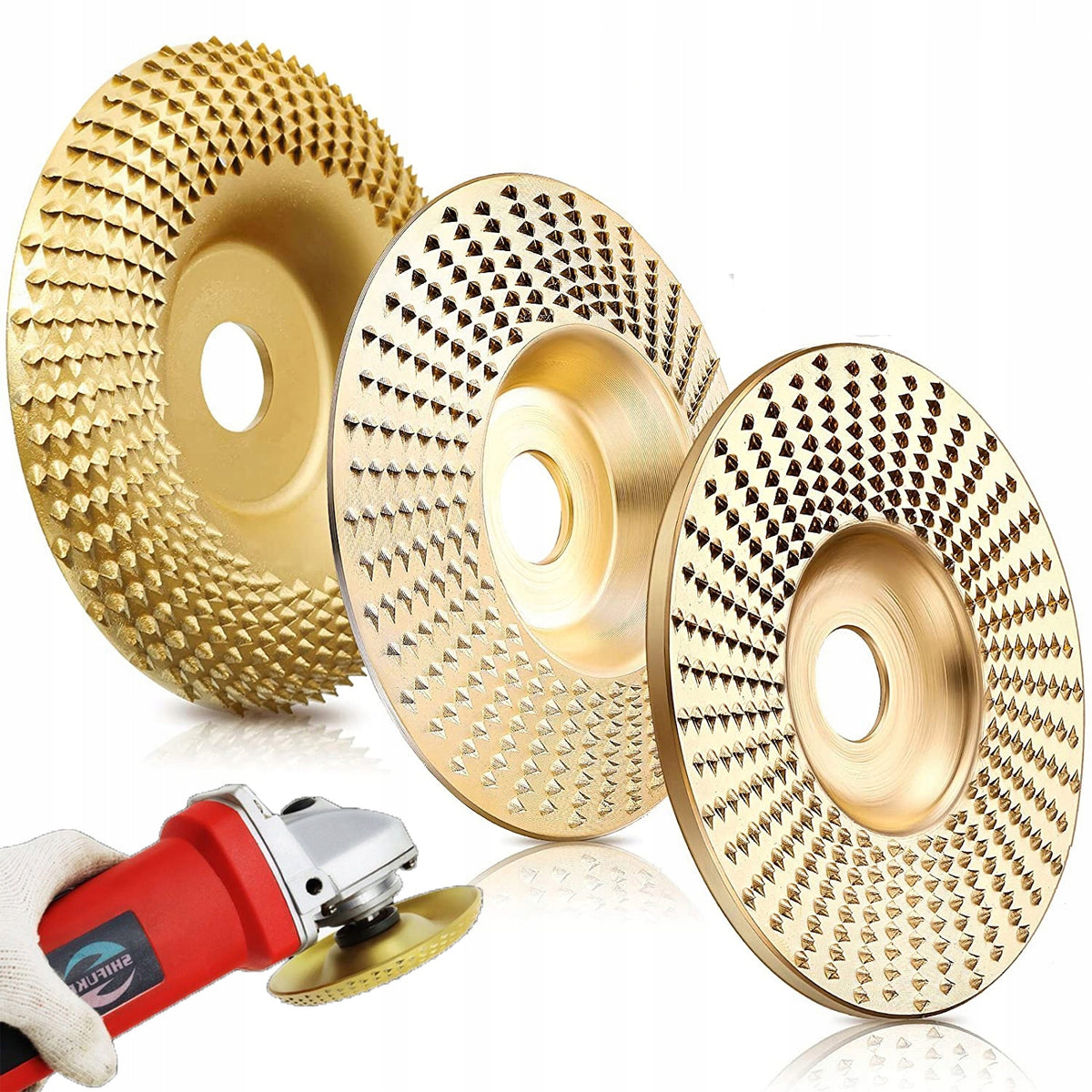 3X tarcza do szlifowania drewna płyt wiórowych 100mm 16mm tarnik ścierna 3 szt.