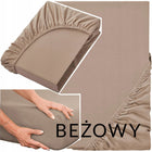 Prześcieradło 100% Bawełna CZESANA 180x200 + 30cm z GUMKĄ na wysoki materac elastyczne okrycie łóżka dwuosobowego