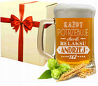 KUFEL do Piwa z GRAWEREM na PREZENT URODZINY DZIEŃ CHŁOPAKA szklanka 620 ml, bezbarwne szkło, upominek dla mężczyzny