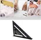 Kątownik stolarski ciesielski 190mm aluminiowy podziałka solidny precyzyjny ekierka do wyznaczania kątów, narzędzie