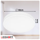 Plafon LED z pilotem Lampa sufitowa ściemnialna biała panel mocna duża oprawa okrągła 30 w, szerokość 50 cm, zmienna