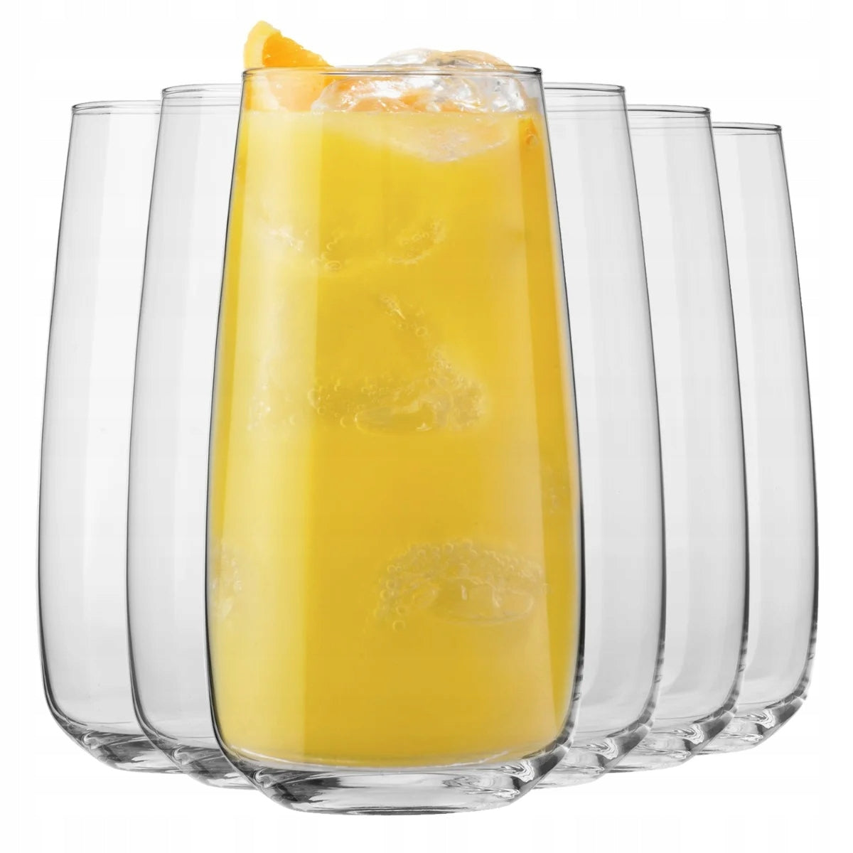 Wysokie szklanki KROSNO Modern 6szt 700ml nowoczesne long drink do napojów koktajle, woda, soki, szkło bezbarwne, mycie