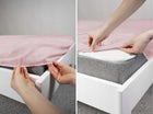 Prześcieradło mikrosatyna z gumką 160x200 różowe na materac do 25 cm, poliestrowe, certyfikat oeko-tex Standard 100