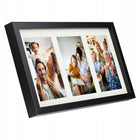 Ramka na 3 zdjęcia 10x15 galeria 18x35cm czarna potrójna oprawa fotograficzna, kolaż fotografii, dekoracja do salonu
