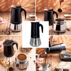 Kawiarka Klausberg KB-7847 stalowa indukcja Gaz espresso 12 filiżanek Kawy zaparzacz moka 600 ml, czarno-srebrny