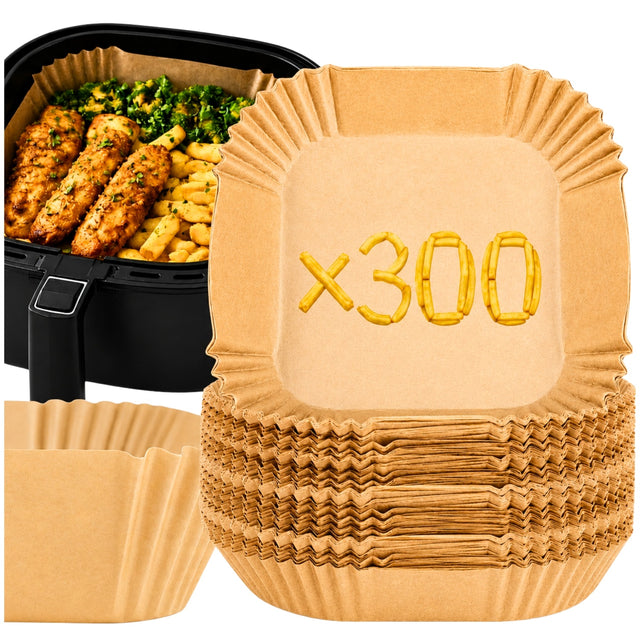 Papierowe wkłady AIR fryer papier do pieczenia tacki formy 20X20cm 300szt 20 cm /Wzór z 9 992 sztuk