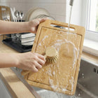 3x deski kuchenne do krojenia bambusowe drewniane zestaw komplet wellhaus 34 cm beżowy