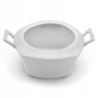 Waza biała kwadratowa 2,8 l porcelanowa do zupy i serwowania potraw, naczynie wielorazowe