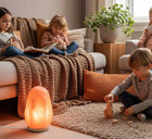 lampa solna KŁODAWSKA 4-6 KG z soli kłodawskiej na BUKOWEJ podstawce
