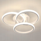Lampa Sufitowa LED Okrągły Żyrandol Ring Biały Nowoczesny 40W 4500K oprawa do salonu, do jadalni, 3 punkty światła