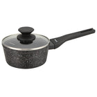 Klausberg KB-7986 Rondel 16cm Marmurowy Indukcja Gaz Nieprzywierający 1,2 L garnek do sosów z pokrywką, do zmywarki, z