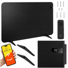 Promiennik podczerwieni grzejnik ścienny 600W czarny panel grzewczy WiFi na podczerwień do domu, elektryczny ogrzewacz