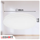 Lampa sufitowa Plafon LED ściemnialna 60cm Biały panel okrągły pilot duża oprawa do salonu i sypialni, regulacja